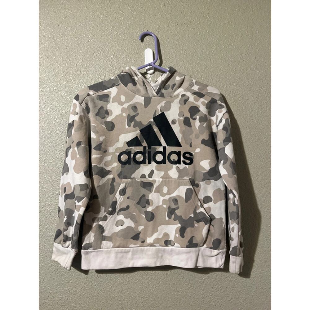 Adidas camo regular fit kids/Boys pullover hoodie size 10/12